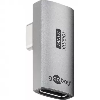 Goobay 74443 USB-C™-adapteri pystysuora 90° käännetty, USB4™ | Goobay
