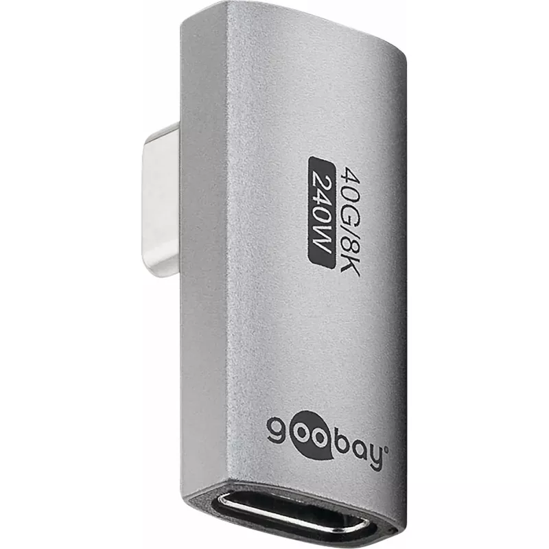 Goobay 74443 USB-C™-adapteri pystysuora 90° käännetty, USB4™ | Goobay