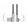 CB-AL01 musta Oem nylonkaapeli USB Lightning 2m 90 asteen liittimet C