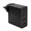 Qoltec GaN POWER PRO -laturi | 2xUSB-C | 2xUSB | 130W | 5-20V | 1.5-5A | XP | musta