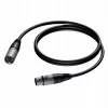 Procab XLR-pistoke XLR-liitäntään -kaapeli 1,5 m — symmetrinen mikrofoni-/audiokaapeli