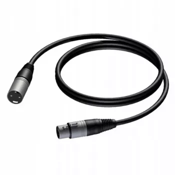 Procab XLR-pistoke XLR-liitäntään -kaapeli 1,5 m — symmetrinen mikrofoni-/audiokaapeli
