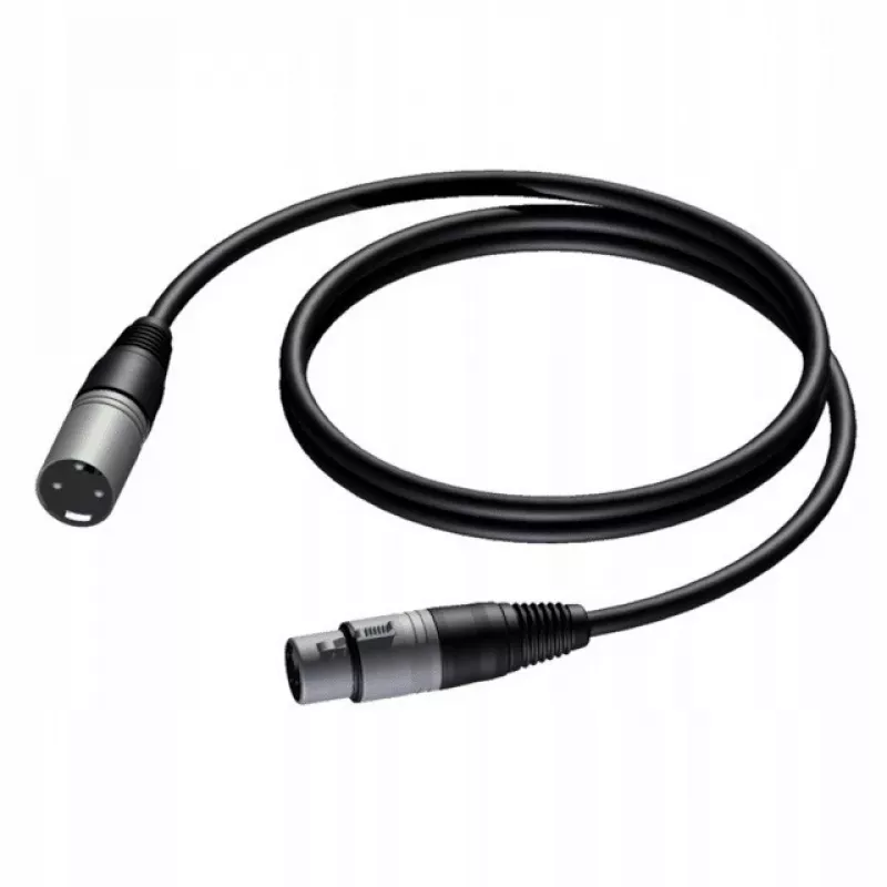 Procab XLR-pistoke XLR-liitäntään -kaapeli 1,5 m — symmetrinen mikrofoni-/audiokaapeli