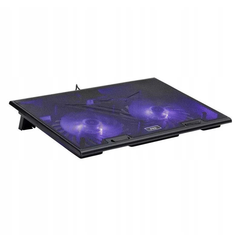 Jäähdytysalusta MS D10 5 mustalla LED-valaistuksella, kahdella USB-liitännällä