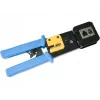 Puristin Alantec NI040 RJ-45-liittimille, teräsrakenne, muovikahvat, musta/sininen