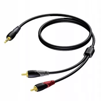 3,5 mm jakkipistoke stereo 2x RCA/chinch-pistokkeeseen audiokaapeli Procab 1KPCL049 5 m