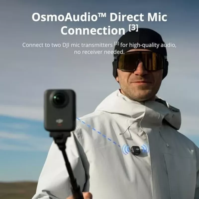 DJI Osmo 360 Adventure Combo CP.OS.00000442 8K 360° actionkamera, 120 MP, 1/1,1 tuuman CMOS, 2 tuuman näyttö, 128 Gt, Wi-Fi, IP68