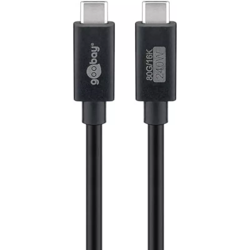 USB-C-kaapeli WENTRONIC USB4 Gen4 1.2m — tukee 16k@60Hz ja 4K@120Hz