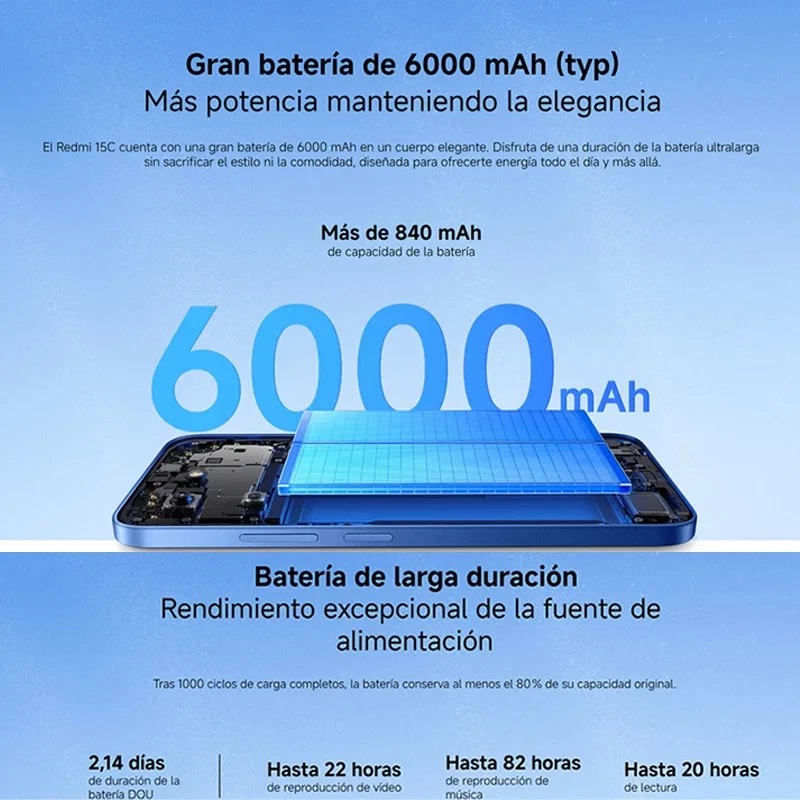 Xiaomi Redmi 15C 4G -älypuhelin 6,9 inch 4/128GB Midnight Black