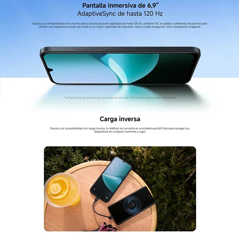 Xiaomi Redmi 15C 4G -älypuhelin 6,9 inch 4/128GB Midnight Black