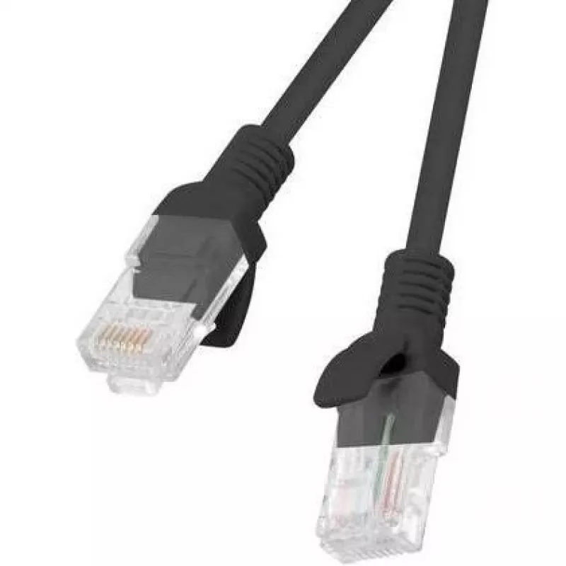 Patch-kaapeli LANBERG PCU5-20CC-0150-BK RJ45 Cat.5e 1,5 m musta 10 kpl:n pakkaus