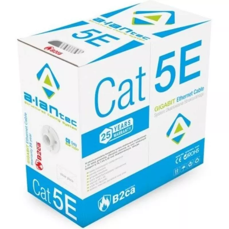 Kaapeli U/UTP Cat.5e B2ca LSOH 305m KIU5LSOH305B Alantec
