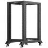 Lanberg Open Rack 22U musta (22HE, 19 tuuman rack), palvelinrack, musta