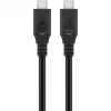 Goobay 74182 USB-C-kaapeli USB4, 40 Gbit/s, 240 W Power Delivery, 0,5 m, musta
