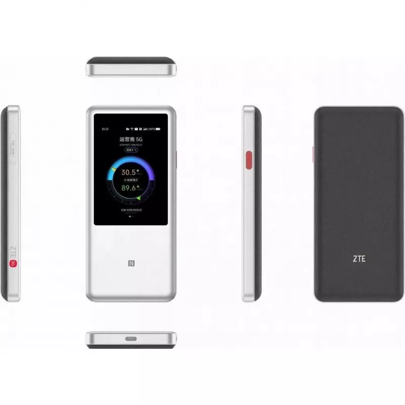 ZTE U60 (MU5251D) 5G mobiili hotspot-reititin, Wi-Fi 7, valkoinen
