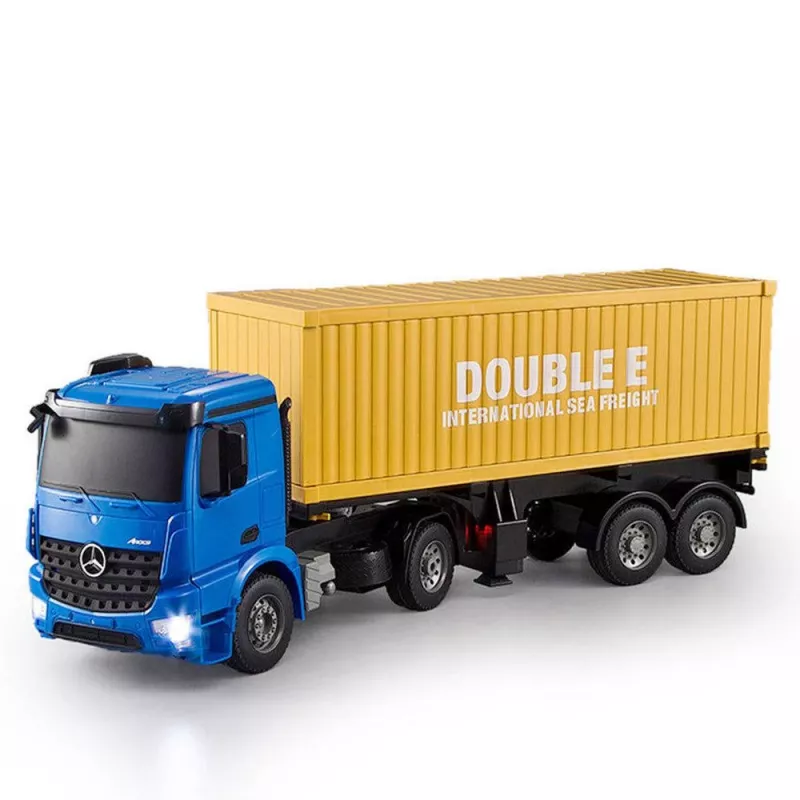 Double E 1/20 mittakaava valmiiksi koottu RC Mercedes-Benz Arocs lavettiyhdistelmä