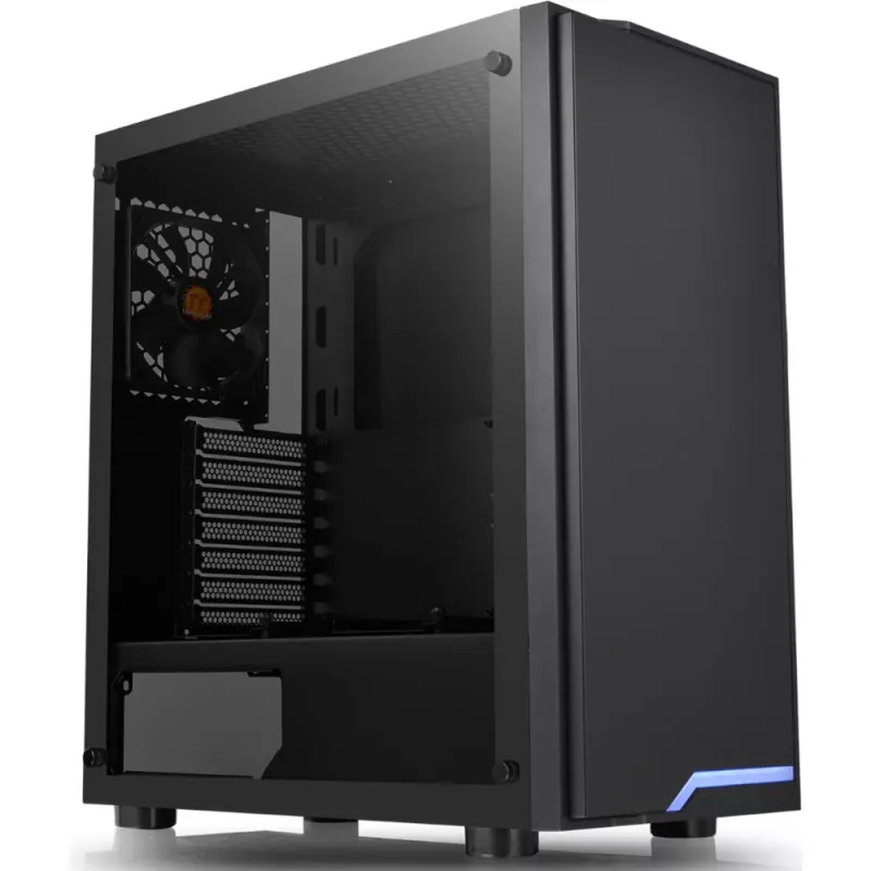 Thermaltake H100 TG MIDI Tower musta