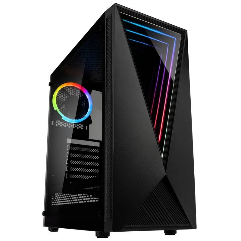 Kolink VOID RGB tietokonekotelo (tornimalli), musta, ikkunalla, LED-tuuletin, pölysuodatin