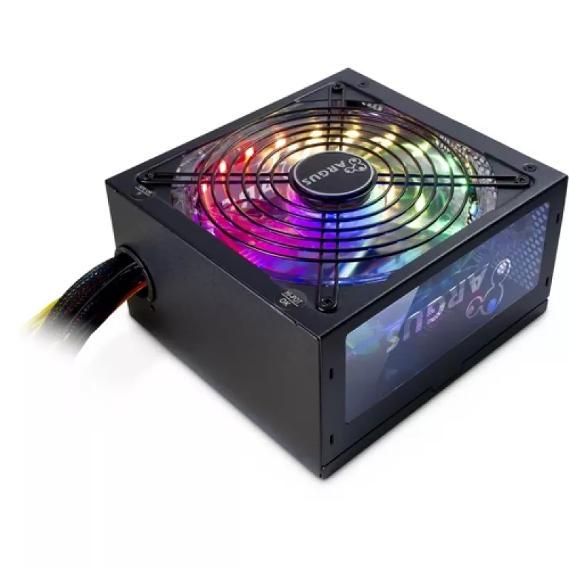 Inter-Tech Argus RGB-600W II virtalähde 20+4 Pin ATX ATX musta