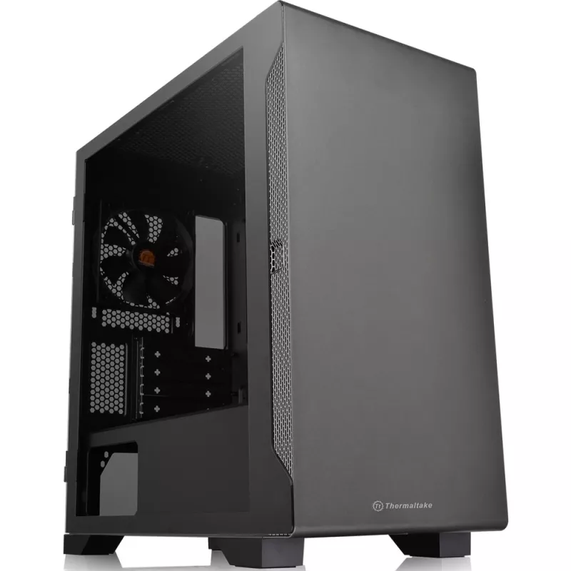PC-kotelo Thermaltake S100 TG Micro Tower musta