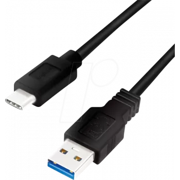 Logilink - USB-kaapeli - USB Type A (W) - USB-C (M) - USB 3.2 Gen 1 - 3 A - 1 m - musta (CU0168)