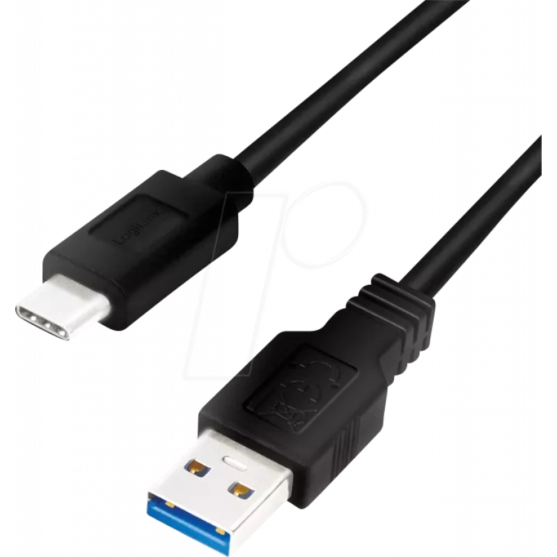 Logilink - USB-kaapeli - USB Type A (W) - USB-C (M) - USB 3.2 Gen 1 - 3 A - 1 m - musta (CU0168)