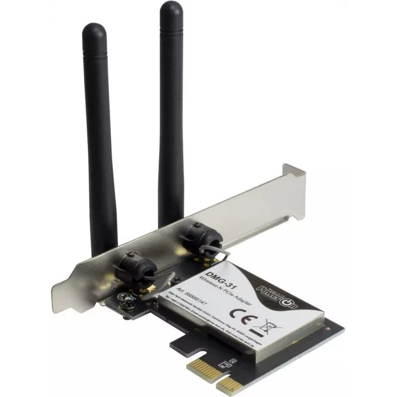 Inter-Tech DMG-31 - sisäinen - langaton - PCI Express - Wi-Fi - Wi-Fi 4 (802.11n) - 300 Mbit/s (88888147)