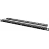 Lanberg PPU5-0024-B - RJ-45 - Cat5, Cat5e - musta - metalli - räkkiasennus - 0,5HE (PPU5-0024-B)