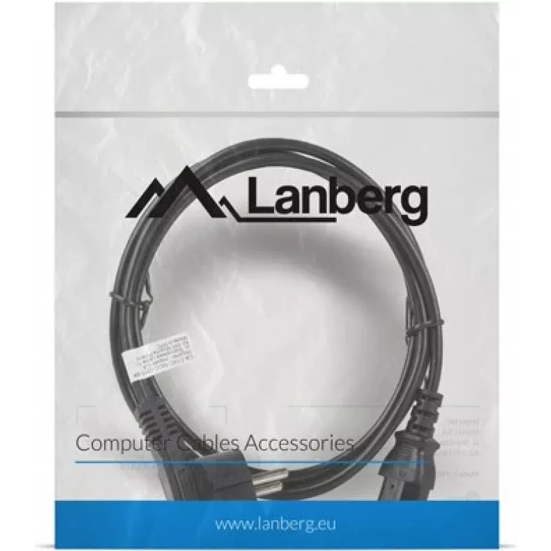 Lanberg CA-C13C-10CC-0018-BK virtakaapeli musta 1,8 m C13-liitin CEE7/7 (CA-C13C-10CC-0018-BK)