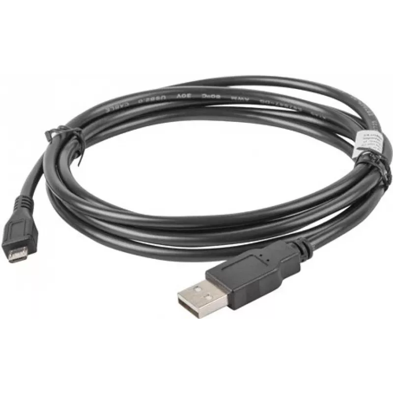 USB 2.0 -kaapeli LANBERG CA-USBM-10CC-0018-BK, Micro-USB B - USB A, 1,8 m, musta