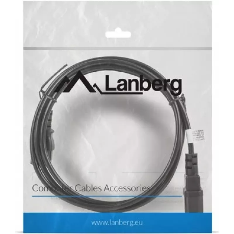 Lanberg CA-C13E-11CC-0018-BK virtakaapeli musta 1,8 m C13-liitin C14-liitin (CA-C13E-11CC-0018-BK)