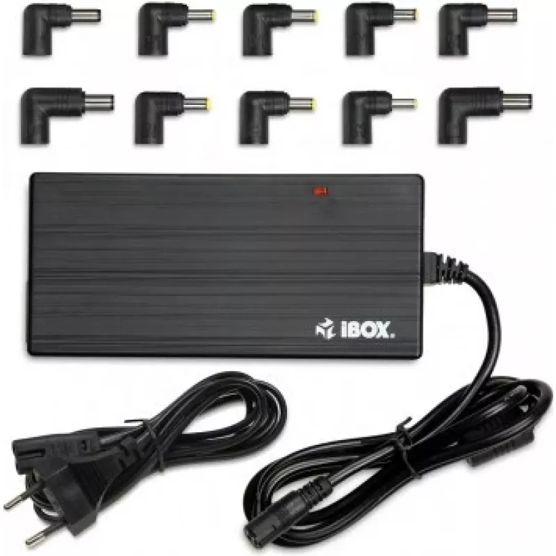 Virtalähde IBOX IUZ90WA 90 W, tulo 100–240 V, lähtö 4,5 A, säädettävä jännite, sisäkäyttöön, musta