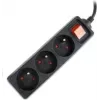Gembird EG-PSU3F-01 ylijännitesuoja musta 3 AC-pistorasiaa 230 V 0,6 m