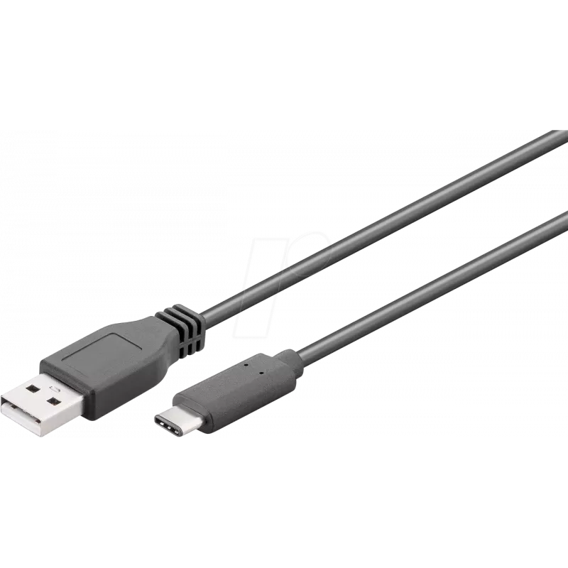 Wentronic goobay - USB-kaapeli - USB-C (M) to USB Type A (M) - USB 3,1 Gen 2 3 A - 50cm - pyöreä - musta (41073)