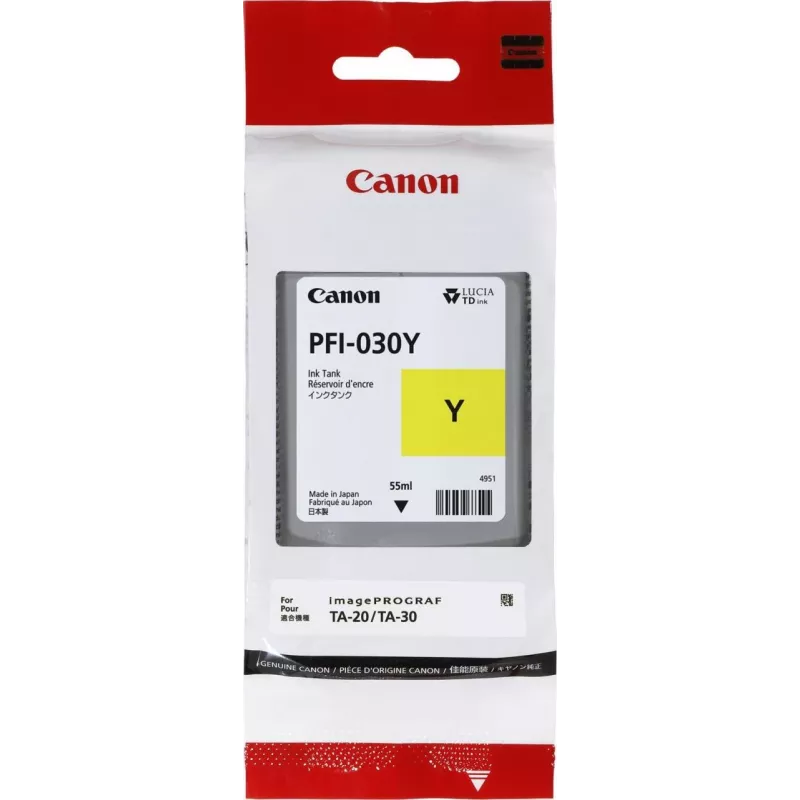 Canon PFI-030Y mustekasetti 1 kpl alkuperäinen keltainen