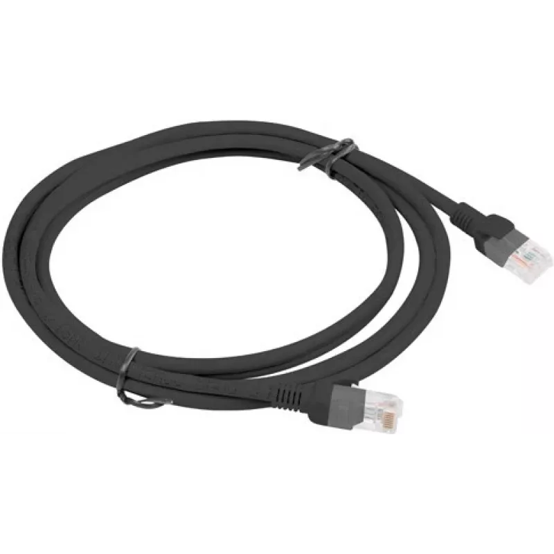 Verkkokaapeli LANBERG PCU5-10CC-0200-BK RJ-45 Cat5e U/UTP 2 m musta
