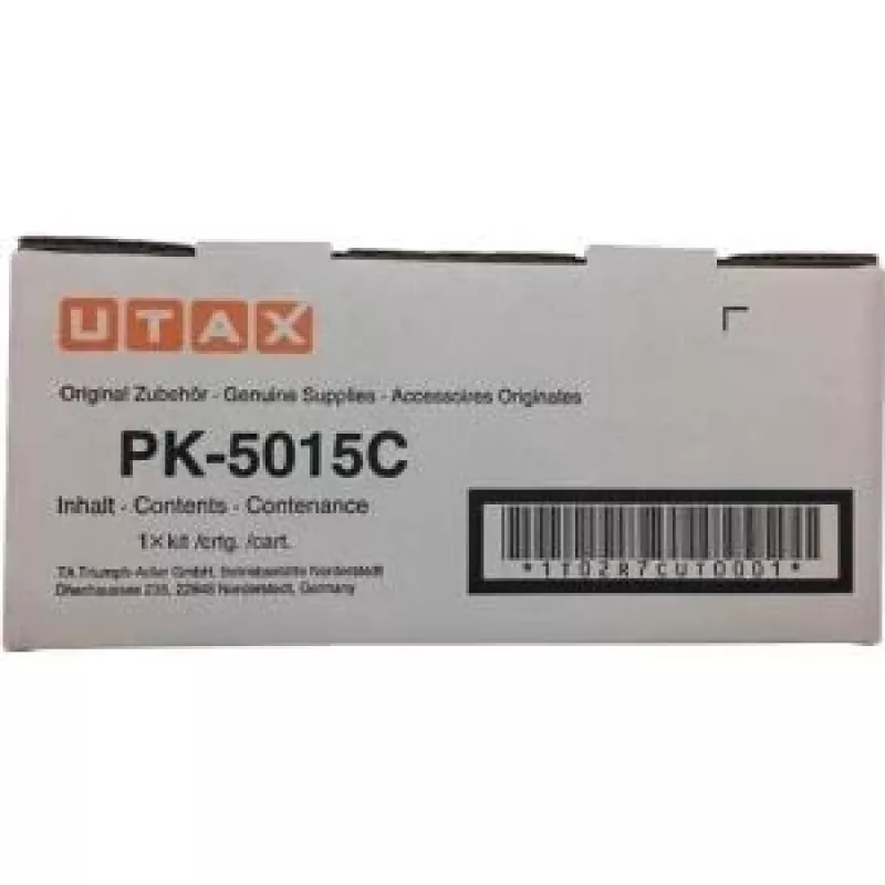 Utax 1T02R7CUT0 PK-5015C tonerikasetti laitteille P-C2650DW / P-C2655W, 3000 sivua, syaani