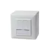 LogiLink NP0035A pinta-asennettava verkkorasia, 2× RJ45, CAT5e, suojattu, valkoinen