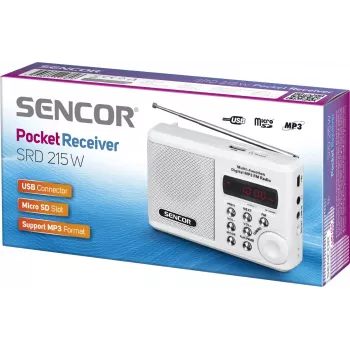 Kannettava radio SRD 215 W MP3, USB, SD
