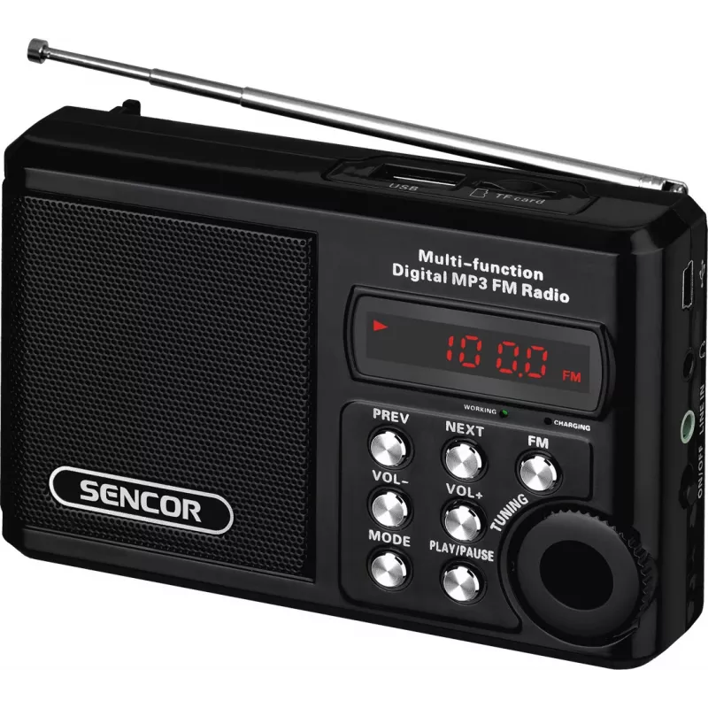 Kannettava radio SRD 215 B MP3, USB, SD