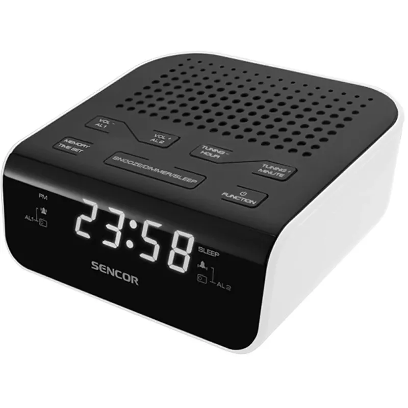 SENCOR kelloradio SRC 136, valkoinen/musta