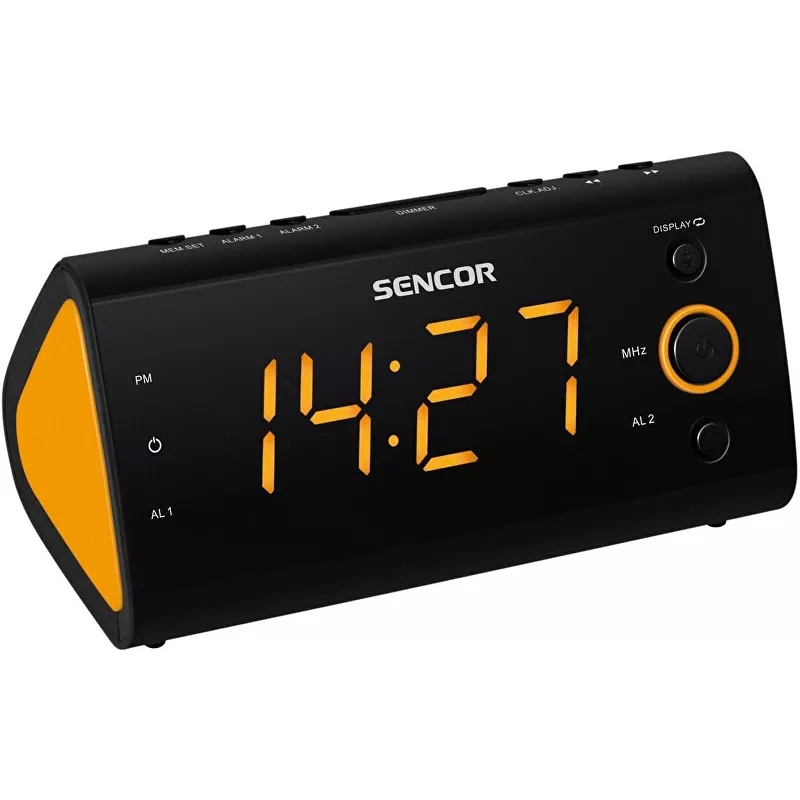 Kelloradio SENCOR SRC 170 — PLL-FM-kelloradio, 1,2 inch LED, kaksoisherätys, sisälämpötila, paristovarmistus