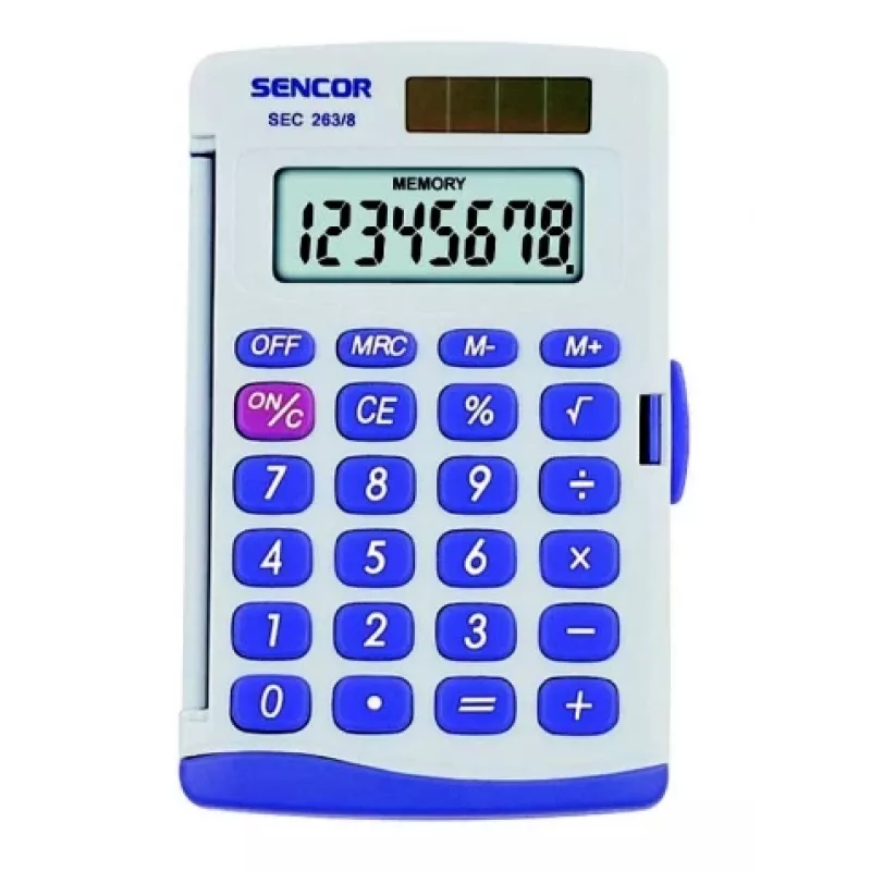 Taskulaskin Sencor SEC 263/8 tasku harmaa