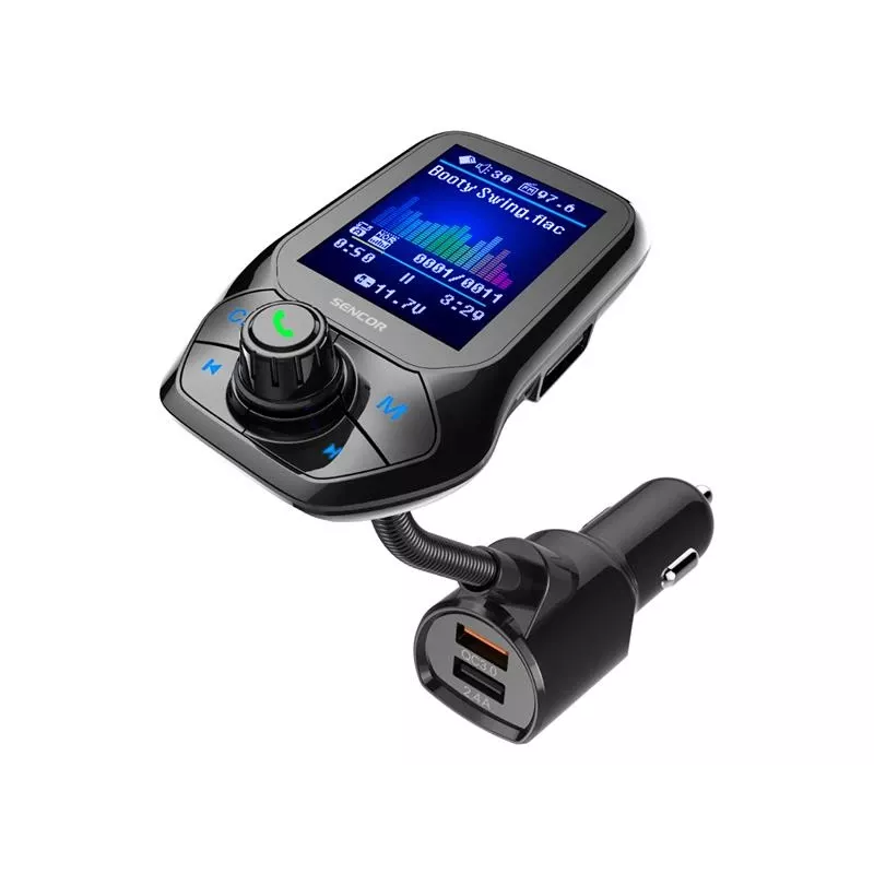 Sencor SWM 5858 BT auto-FM-lähetin, Bluetooth, MP3, USB, microSD