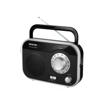 SENCOR radio SRD 210 BS, musta/hopea