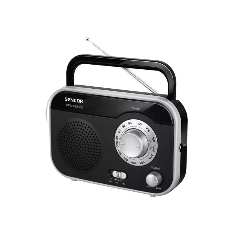 SENCOR radio SRD 210 BS, musta/hopea