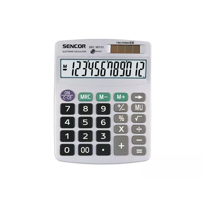 Laskin SEC 367/12 pöytä, 12 numeroa LCD