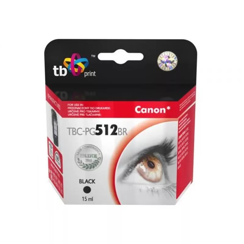 Muste Canon MP 480 musta kunnostettu TBC-PG512BR