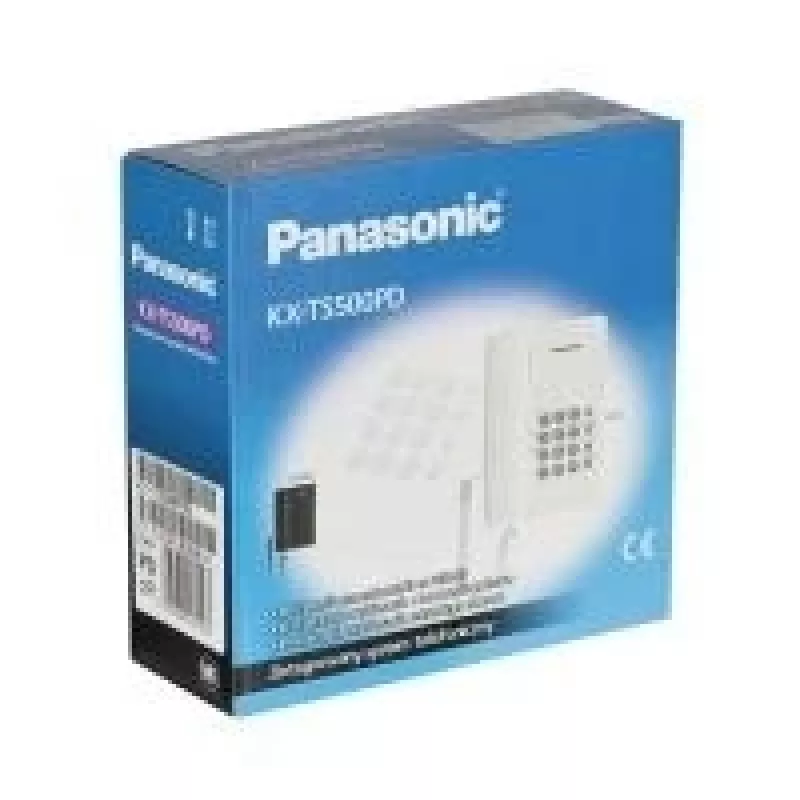 Johdollinen puhelin Panasonic KX-TS500 musta, numeronäyttö ja kaiutin