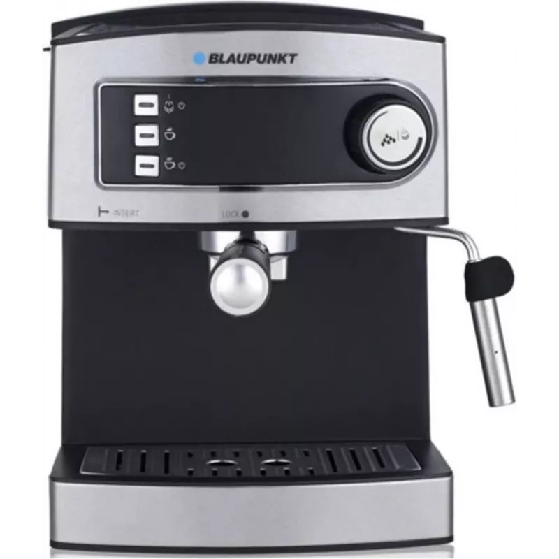 Blaupunkt CMP301 espressokone, 15 bar, 1,6 l, hopea/musta